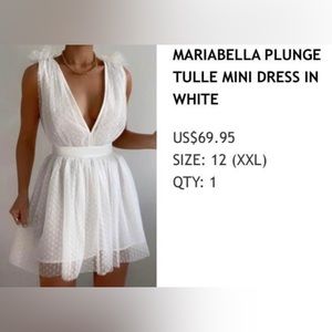 White Tulle Mini Dress